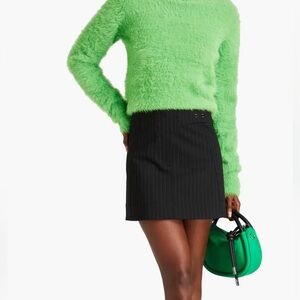 GANNI - Pinstriped Twill Mini Skirt